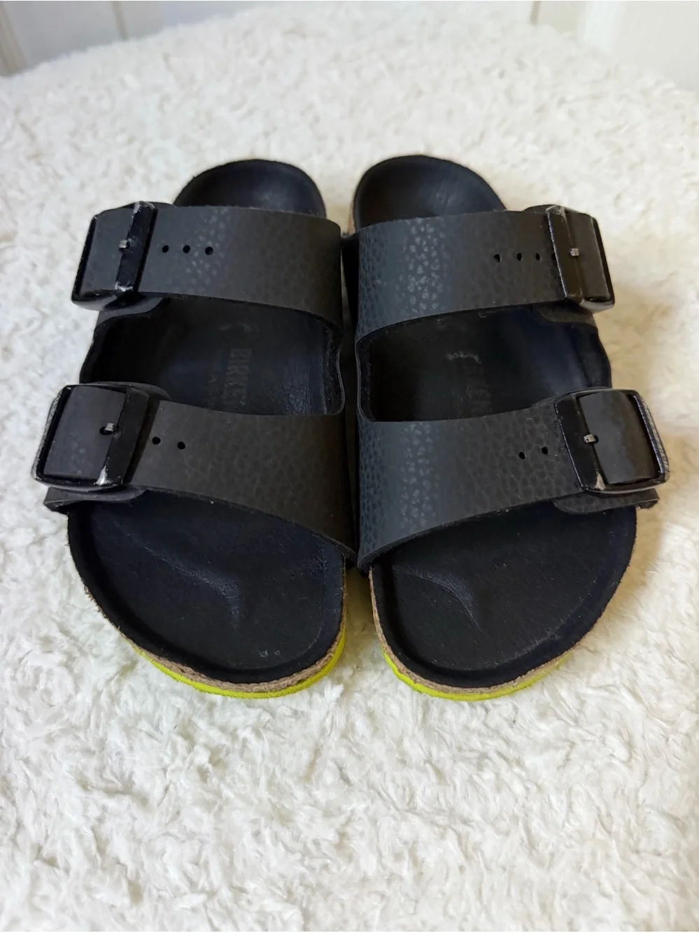 Birkenstock Arizona Kids Desert Soil Black Lime Size 27